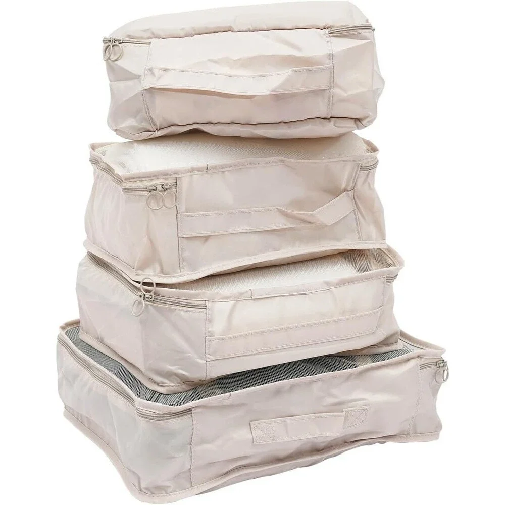 Set of 8 Travel Storage Bags to - Zipper Packing Bags Luggage Toiletry Organizer